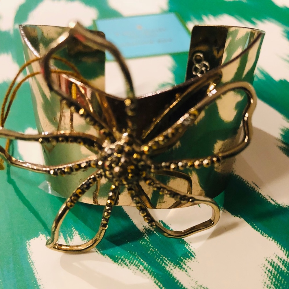 Jessica Simpson Gold Cuff Bracelet with stones